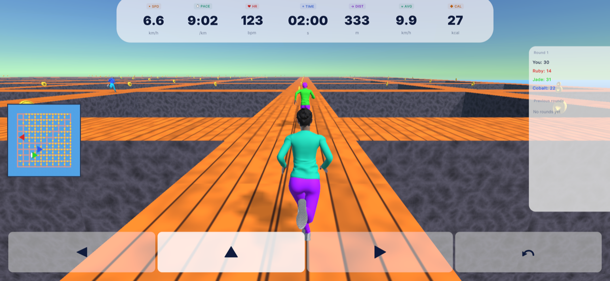 TreadGame in-game view on iPhone