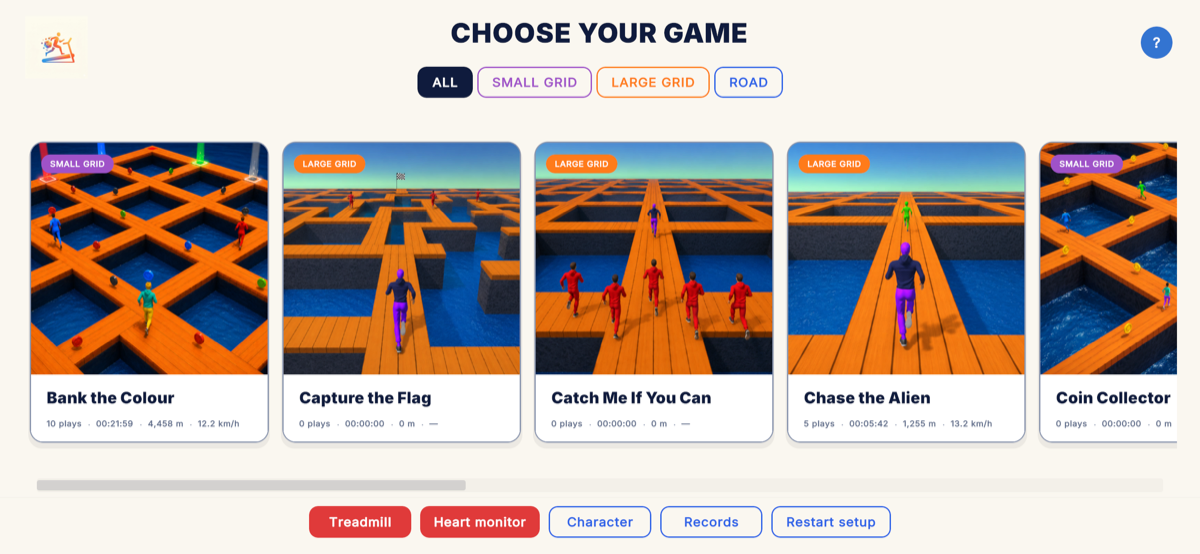 TreadGame in-game view on iPhone